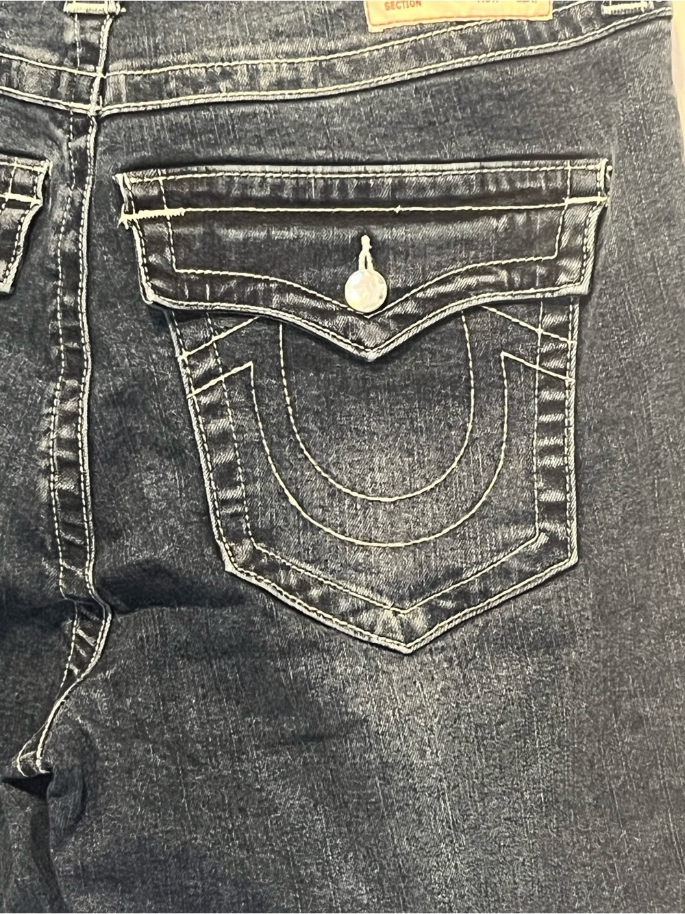 True Religion Jennie Curvy Crystal High Waist Super Skinny Sz 32 Color Contera - Picture 6 of 8